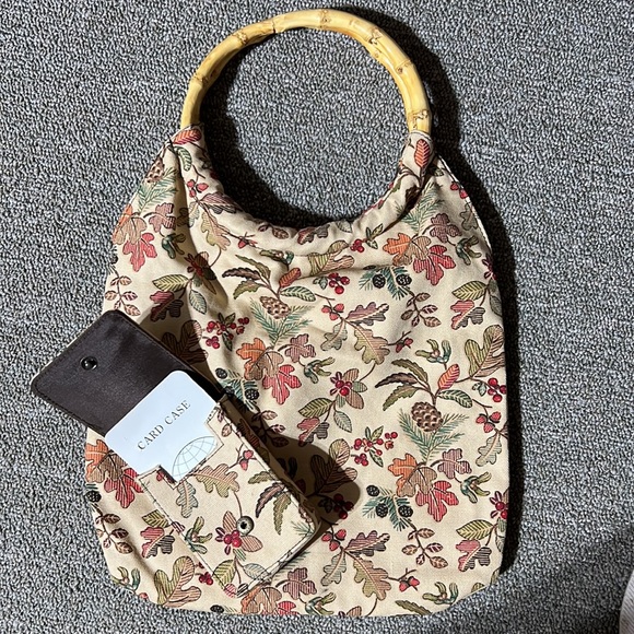 Longaberger Homestead autumn floral print purse & wallet - Picture 4 of 5